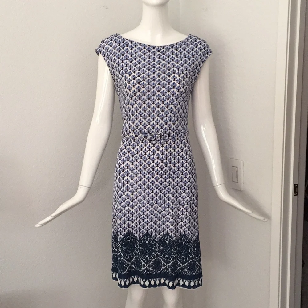 Tory Burch Jamie Mixedprint Jersey Dress.
